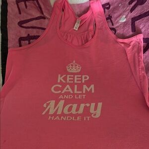 Pink 'Keep Calm' Tank Top